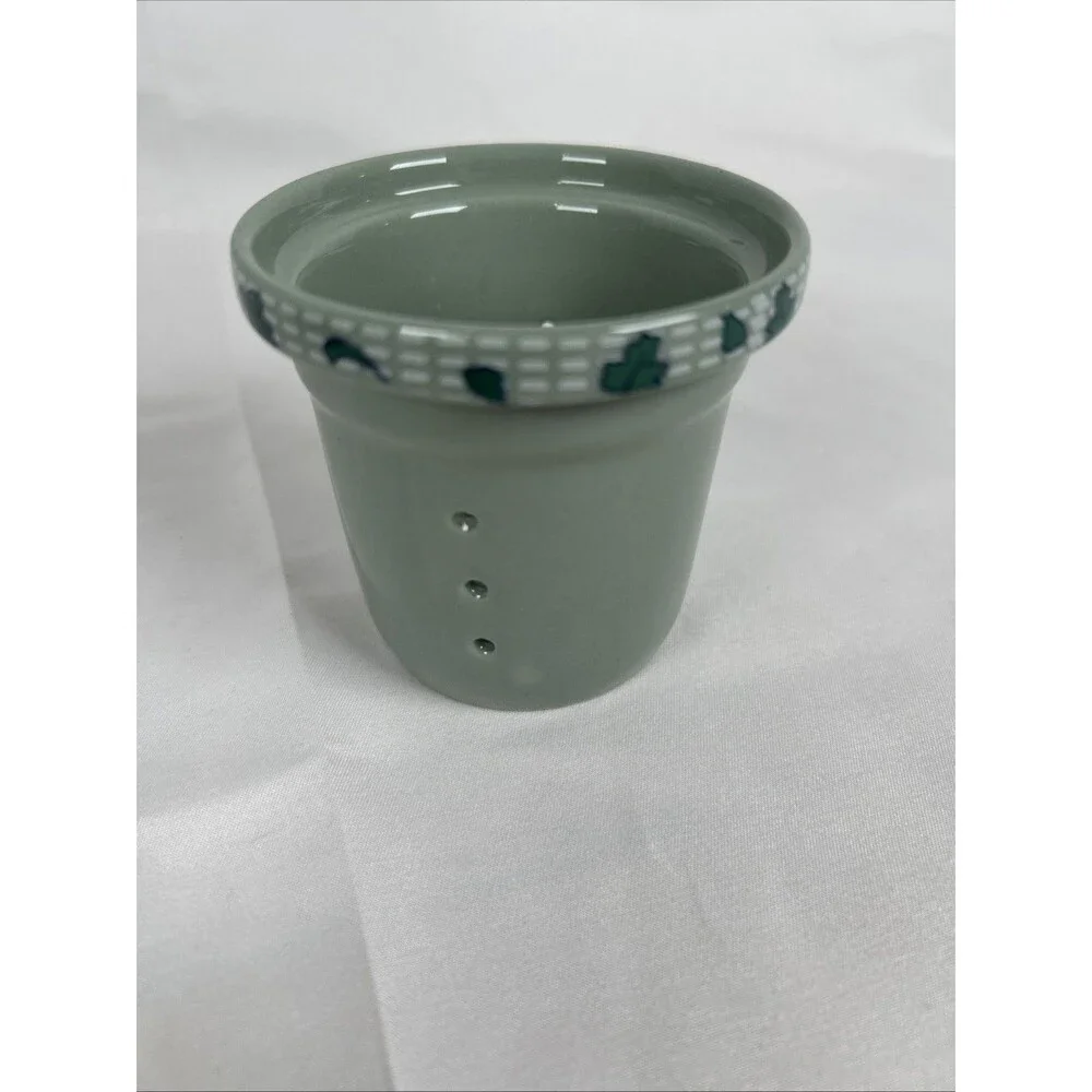 Chinese Porcelain Tea Mug With Lid & Infuser Floral Blue Green Tea Cup Tumbler